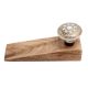2 Pieces Golden Wheel Pattern Flat Ceramic Wooden Door Stopper